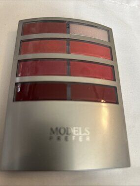 Models Prefer palette w/ 2 Blush 6Eyeshadow 8 cream lipsticks #3 mauve-red shade